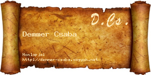 Demmer Csaba névjegykártya
